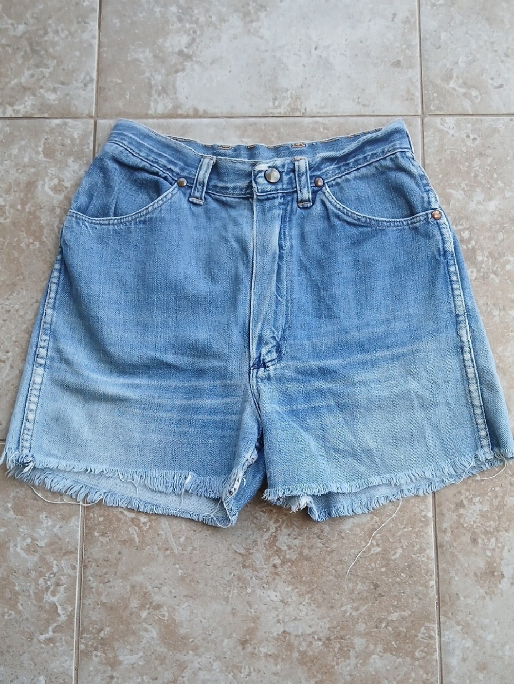 Vintage Wrangler Light Blue High-Rise Denim Shorts